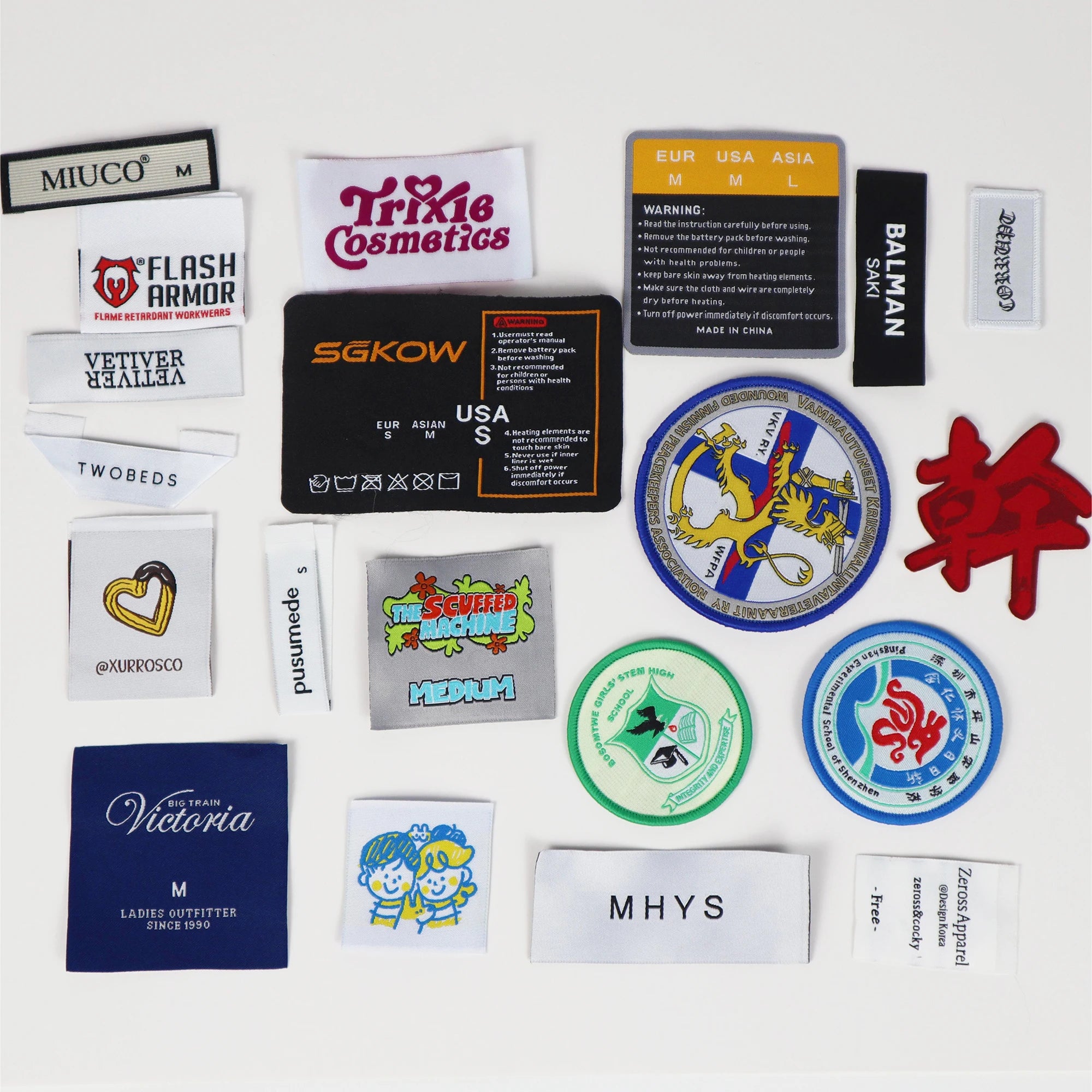 Custom Private Clothing Brand Personal Design logo Print Luxury Woven Label NO MOQ Woven Label