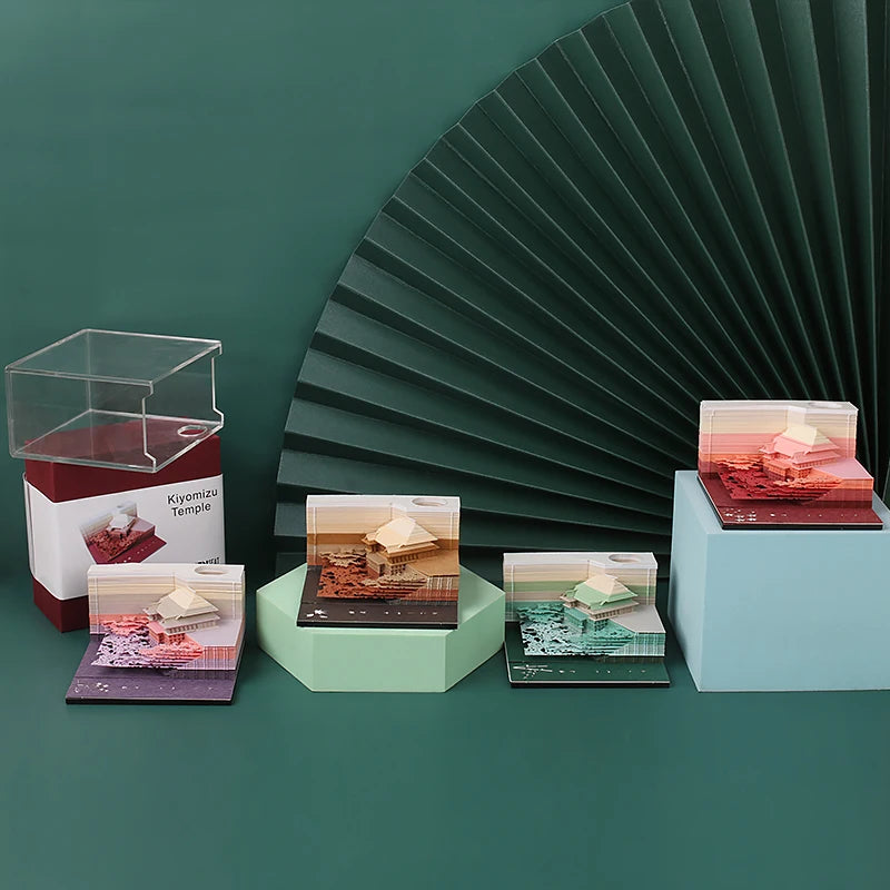 Factory Wholesale Personalized Post Notes Laser Cut Art Omoshiroi Block Hot Selling Japan Design 3D Art Sticky Note