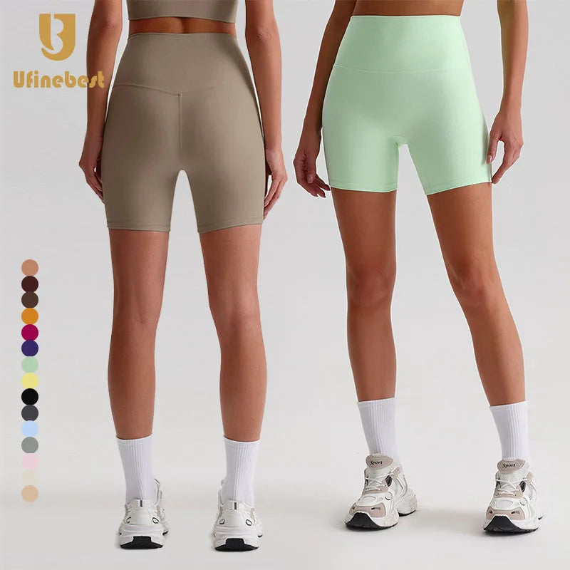 No Camel Toe Workout Yoga Shorts Women Tummy Control Compression Fitness Yoga Women Biker Shorts