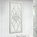 Rectangle House Decoration Living Room Wall Sculpture Flowers Ornaments Luxury White Rustic Wood Metal Wall Art Hanging Decor
