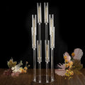 L960 New Wedding Props Thicken Tube Acrylic Road Guide Wedding Stage Decoration Table Candlestick Holder Acrylic Candle Holder