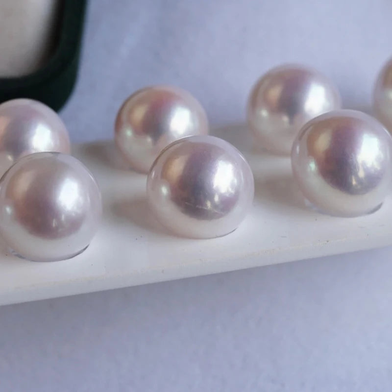 Chinese Freshwater Pearl Akoya White Round 3A  Perfect Circle Flawless Loose Beads Wholesale Price