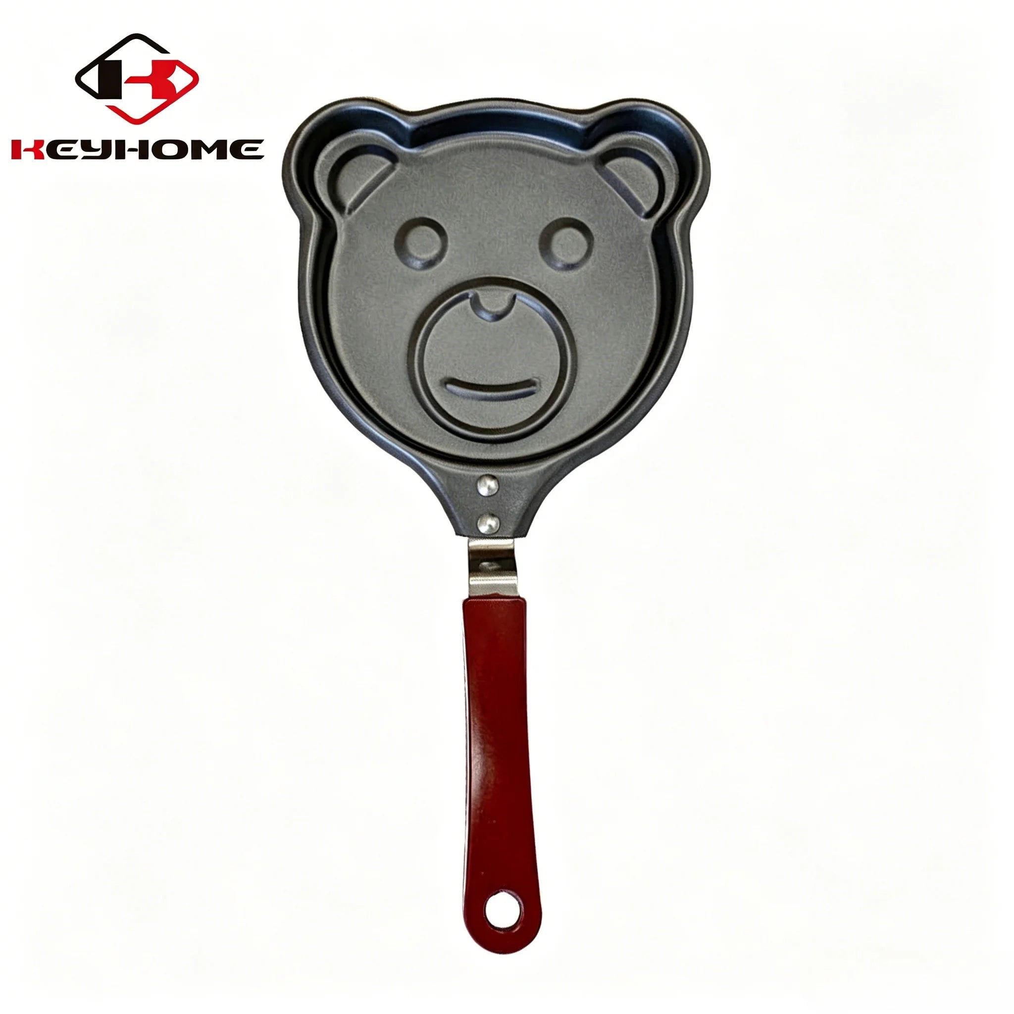 Mini Bear Egg Frying Muffin Pan Egg and Omelet Pan Cookware Non-stick Carbon Steel Cooking Frying Pan with Handle
