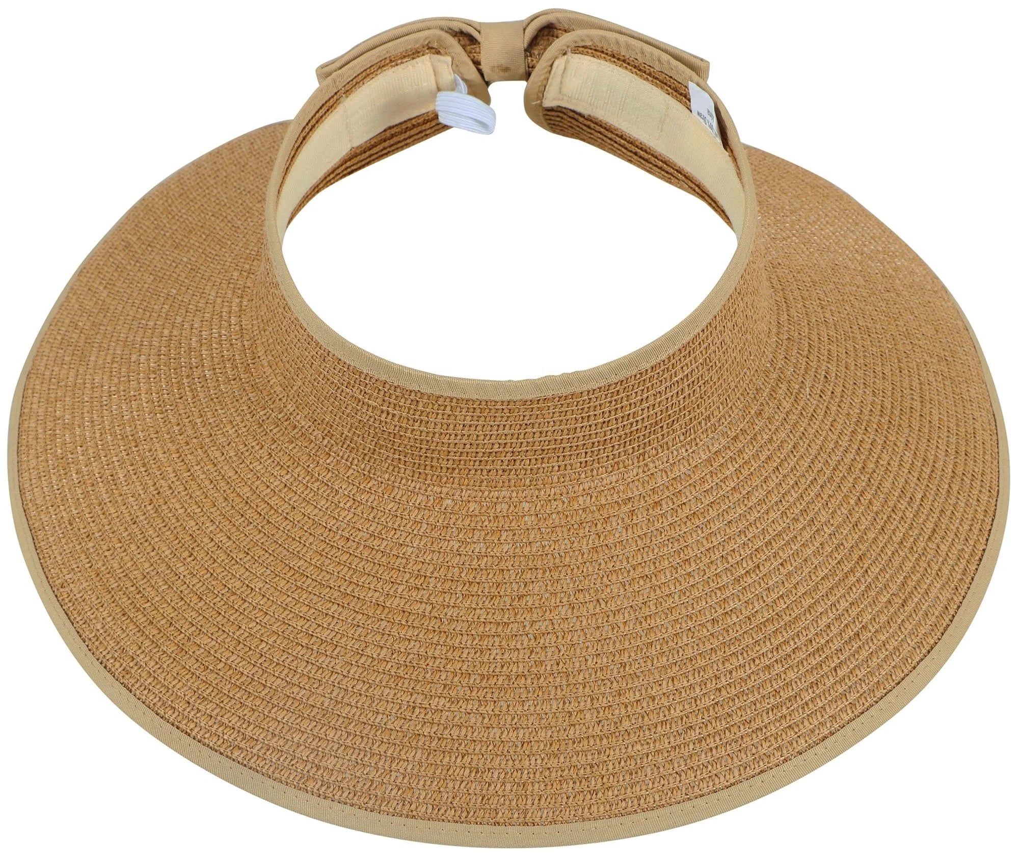 Hot Sale UPF50+ Wide Brim Roll-up Sun Visor Straw Hat Empty-top Simplicity Summer Women Outdoor Travel