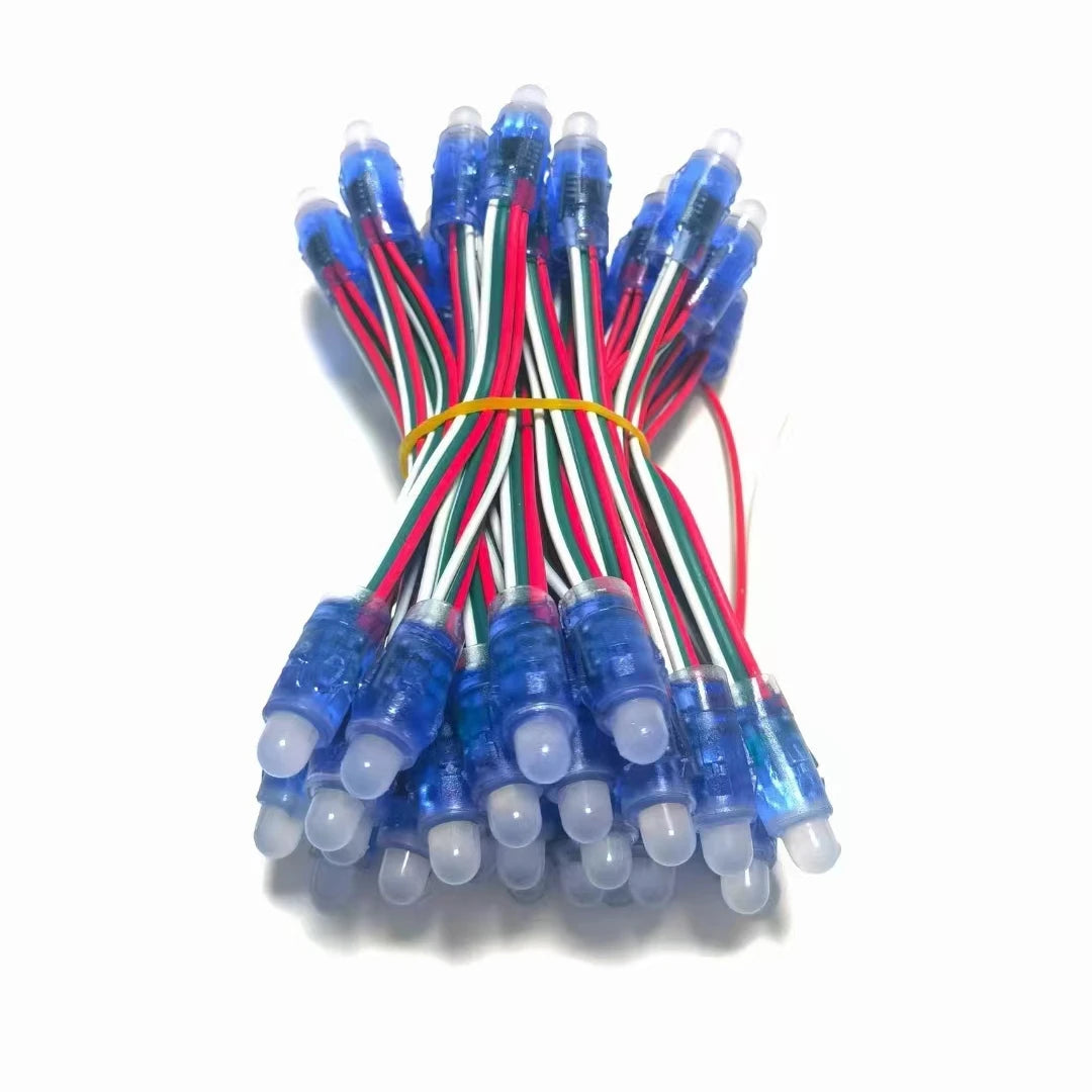Wholesale 5V WS2811 12mm Diffused Digital RGB LED Pixel 50pcs Waterproof Full Color LED Pixel Light for Decorations