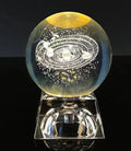 LED Crystal Ball 8CM Customized Led Galaxy Glass Ball with Base for Kid Birthday Gift Christmas GiftNovelty Anniversary Gift