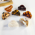 Custom Color logo Fashion High-Quality  6.5cm Acetate Clips Hair Claw Elegant Semi-Circular Out Hollow Hair Claw for Women