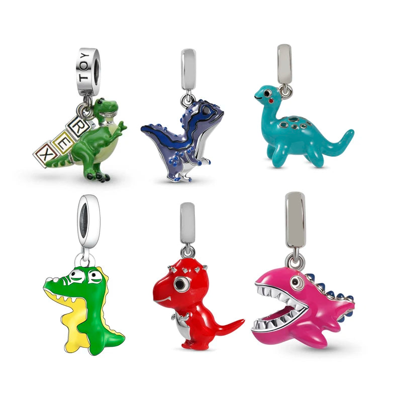 New Arrival High Quality Factory Outlet Wholesale 925 Sterling Silver Animal Dinosaur Charms