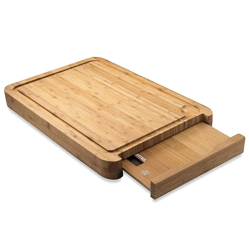Bamboo Cutting Board Scale Multifunctional Digital Food Scale Kitchen Food Weighing Scale for Cooking Baking Bamboo Kitchen Tool