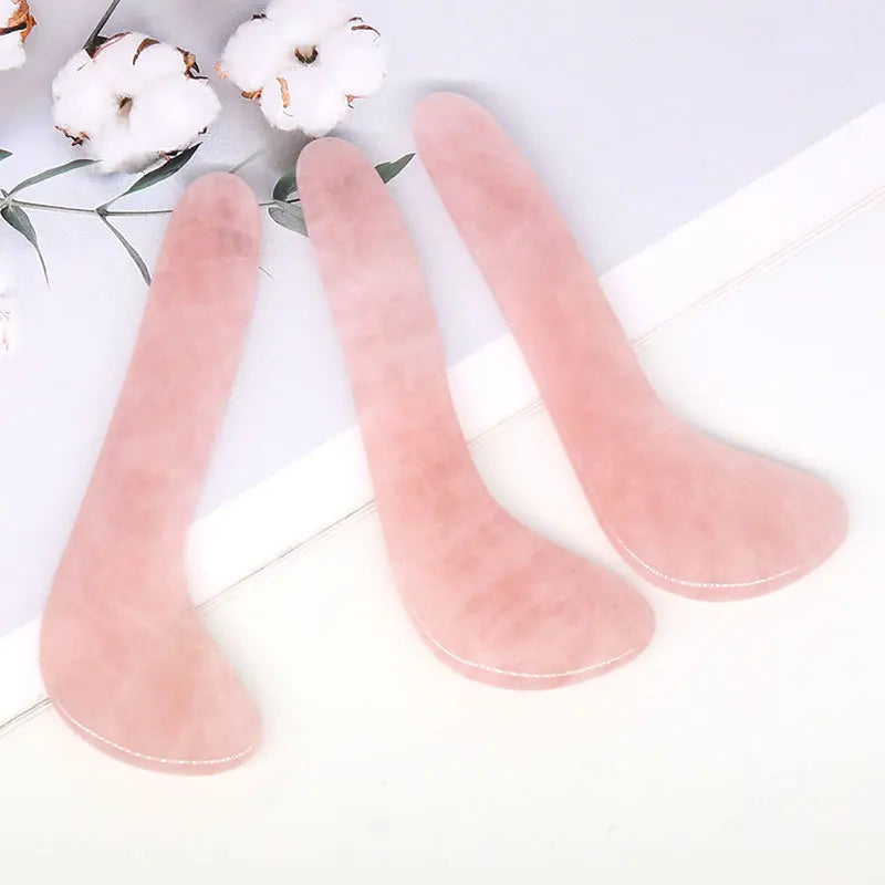 DIY Wholesale Best Price Guasha Facial Board 100% Natural Rose Quartz Jade Gua Sha Tools With Custom Logo for Lover's Gift