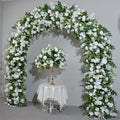 H-089Promise Hot Sale Centerpiece White Rose Flowers Arch Wedding Decor Flower Arch for Wedding Backdrop