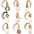 10ml Hanging Essential Oil Diffuser Empty Clear Glass Square Screw Cap Refillable Car Air Freshener Perfume Aromatherapy Pendant