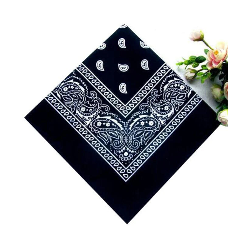 Custom  Color Printed Ethnic Style Organic Cotton 100% Cotton Bandana for Man Women