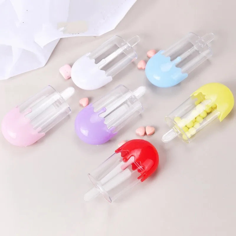 European-style Creative Ice-cream bar Shape Hi Candy Box Popsicle Transparent Plastic Box Candy Box Wedding Supplies Wholesale