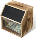 Solid Pine Wood Folk Art Style Suggestion Box Polished with Chalkboard and Lock for Home or Office Use