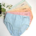 High Waisted Women's Triangle 100% Pure Cotton Breathable Ladies Panties Underwear