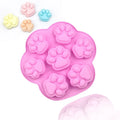 1014 Free Sample Silicone Soap Molds 7 Hole Cute Cat Feet Shape Silicone Candle Molds Hand Make Cake Mould Soap Making Resin
