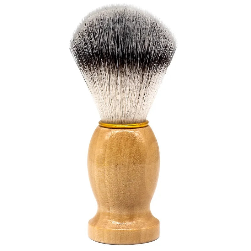 OEM/Private Label Men's Luxury Fire Wood Beard Brush Salon Use 100% Portable Collapsible Clothes Basket Face Cleaning Shaving