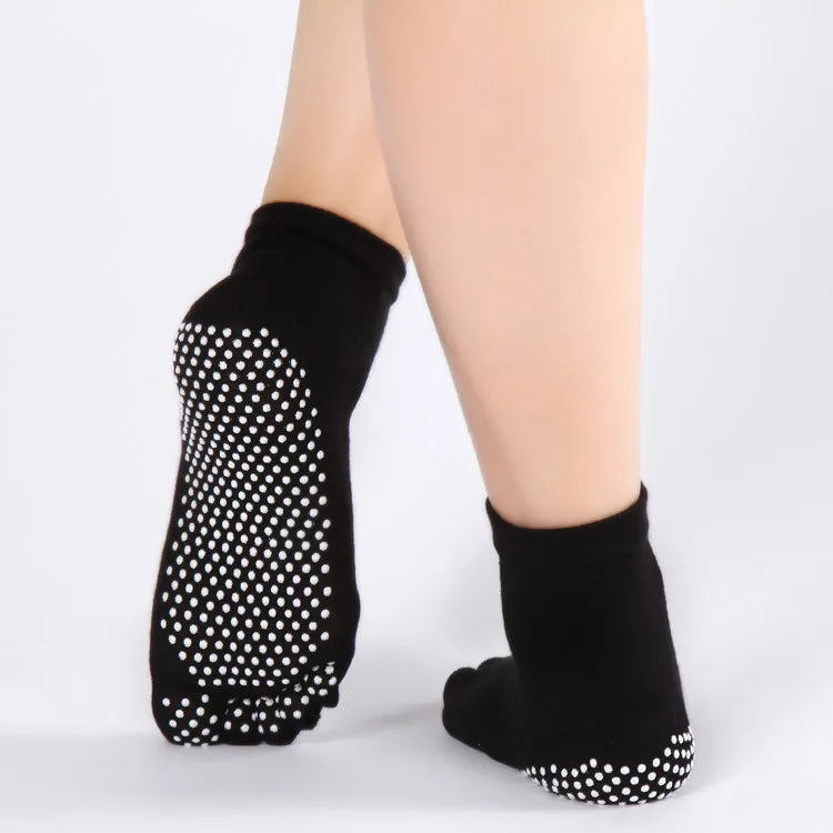 Professional Non slip Indoor Dance Five Finger Yoga Sweat-absorbing Socks