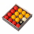 Black Box Packing 16-Piece Pool Ball Set in Red Yellow Black 2-Inch Indoor Gym Games Made of Resin