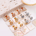 Fashion Small Huggie Girl Stone Classical Stainless Steel 18K Gold Plated Luxury Design Fashion Women Jewelry Wholesale Earrings