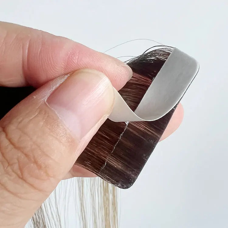 Dropship Super Double Drawn Indian Human Virgin Hair Highlights Tape Ins Extensions Raw Hair