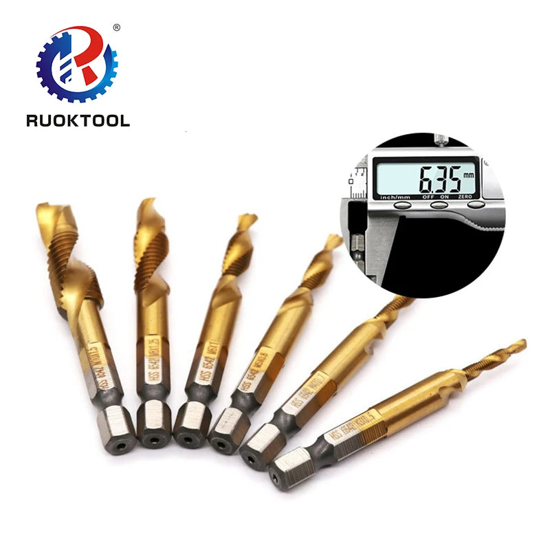 High Quality 3/8 Inch HSS Combination Drill and Taps Set