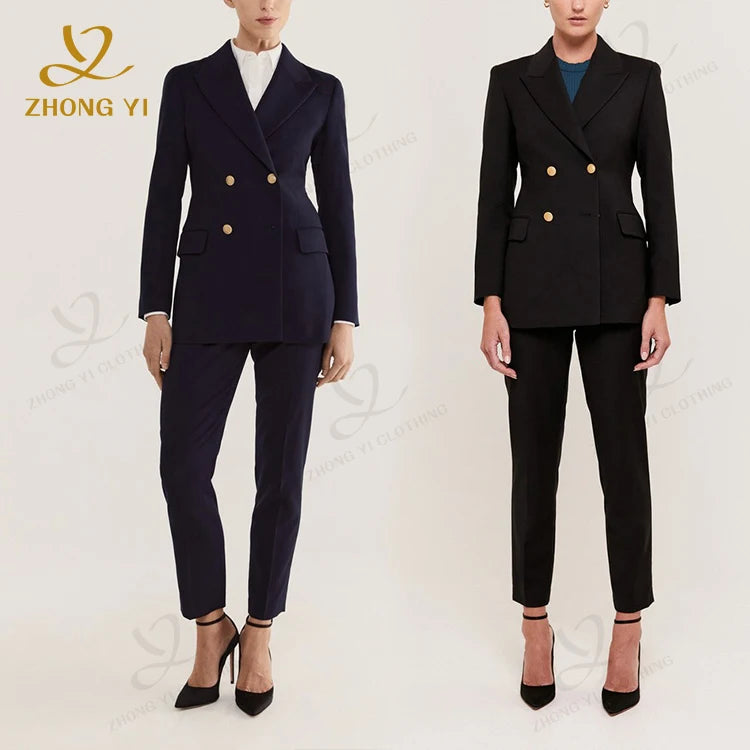 Custom Women's Suit Two Piece Set Customized Styles Colors Women's Suit Jackets Pants Business Blazers Ladies Women