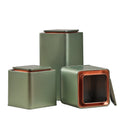 * Loose Metal Box Tea Tin Boxes Plain Coloured Square Ready to Ship 105*105*105 Mm Carton BOX Beverage Tea Cans Tinplate 7 Days