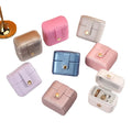 Mini Compact Girl Jewelry Storage  Gift Box Display Jewelry Organizer Case Storage Box Pu Jewelry Box