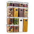 Hotsale 14pcs Clear Transparent BPA Free Airtight Food Storage Containers Set for Cereal and Rice