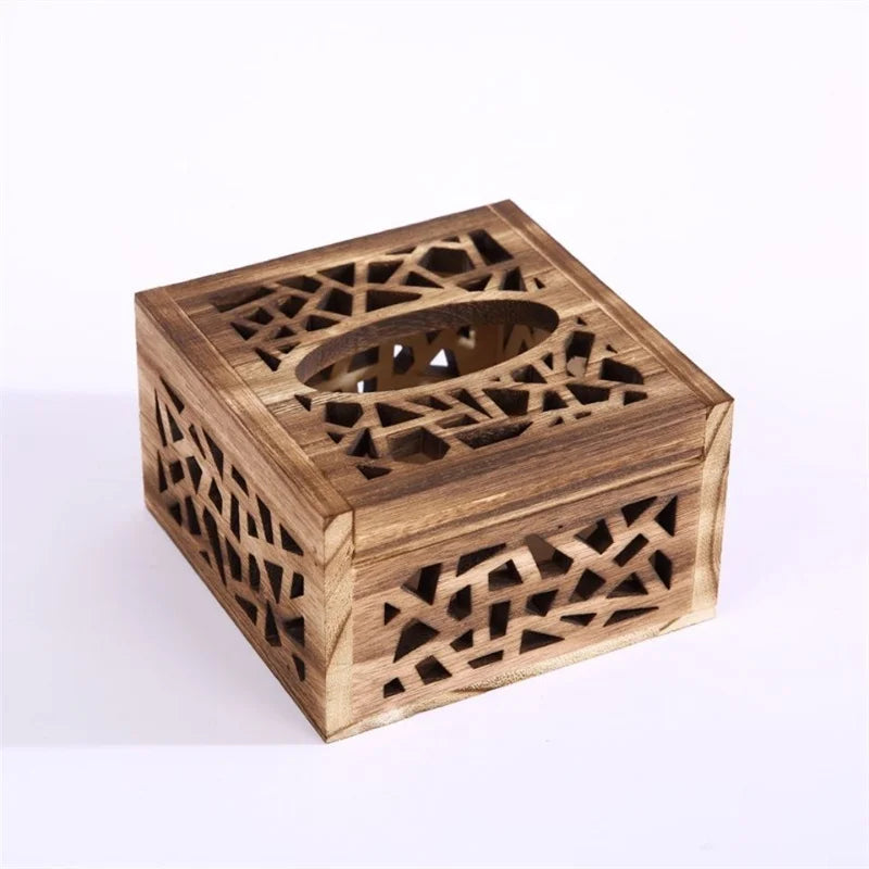 Wholesale Wooden Tissue Box Square Cover - Decorative Tissue Box Holder Farmhouse Country Decor