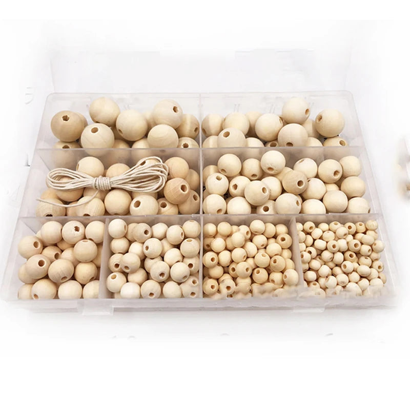 Hot Selling DIY Handmade Wood Beads Natural Different Sizes for Creative Expressions
