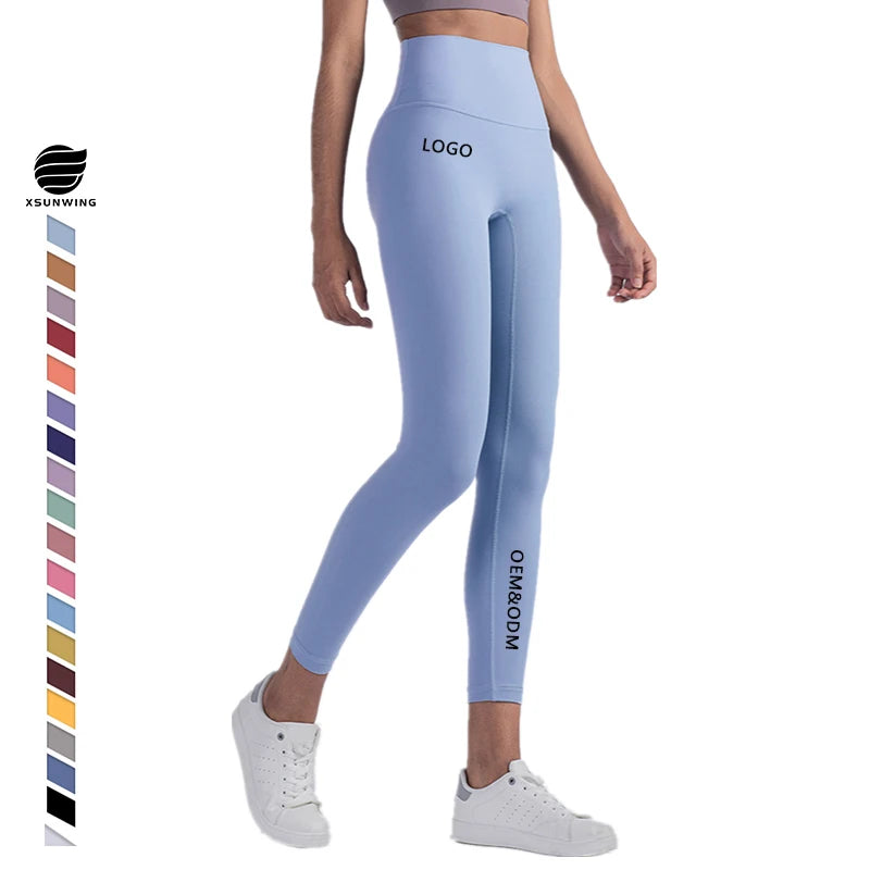 Xsunwing New Leggings Pour Femmes Women Workout Fitness Clothing Tight Leggins Para Mujer Push up Gym Wear Yoga Pants WAD1237