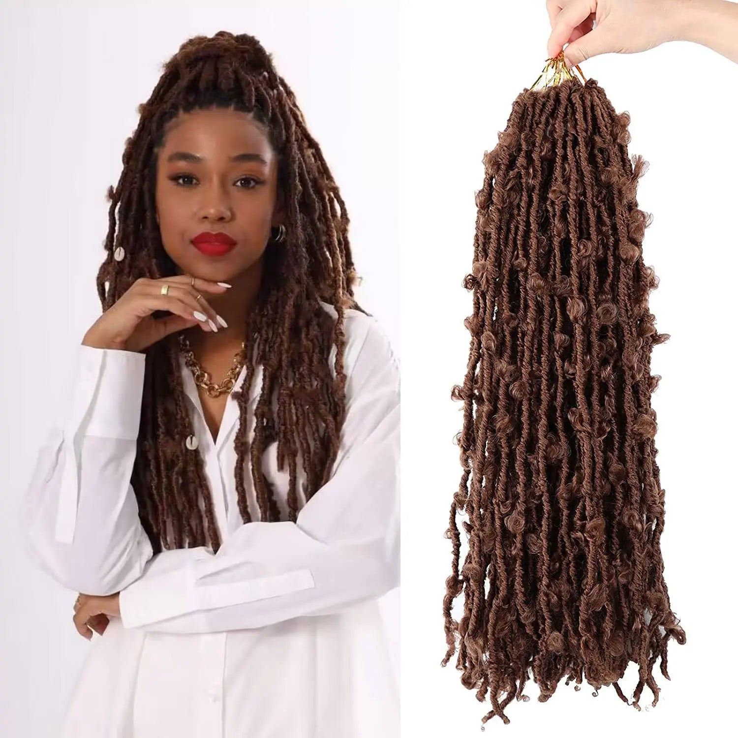 Wholesale Faux Locs Crochet Braids Soft Butterfly Braiding Synthetic Hair Extensions Loc Butterfly Locs Crochet Hair for Women