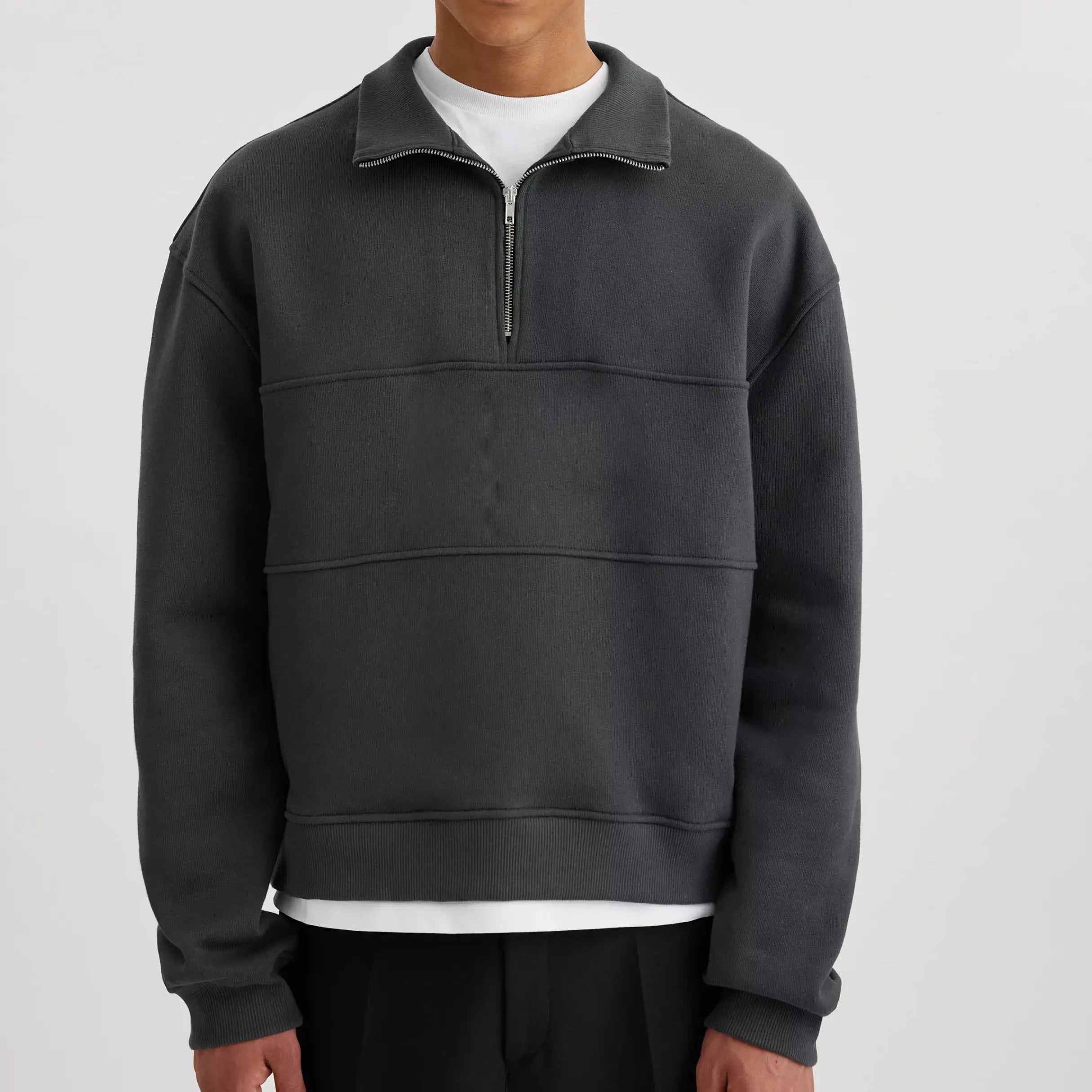Factory Custom Performance Men Golf Jumpers Sleeve Quarter Sweatshirts 1/4 Zip Pullover