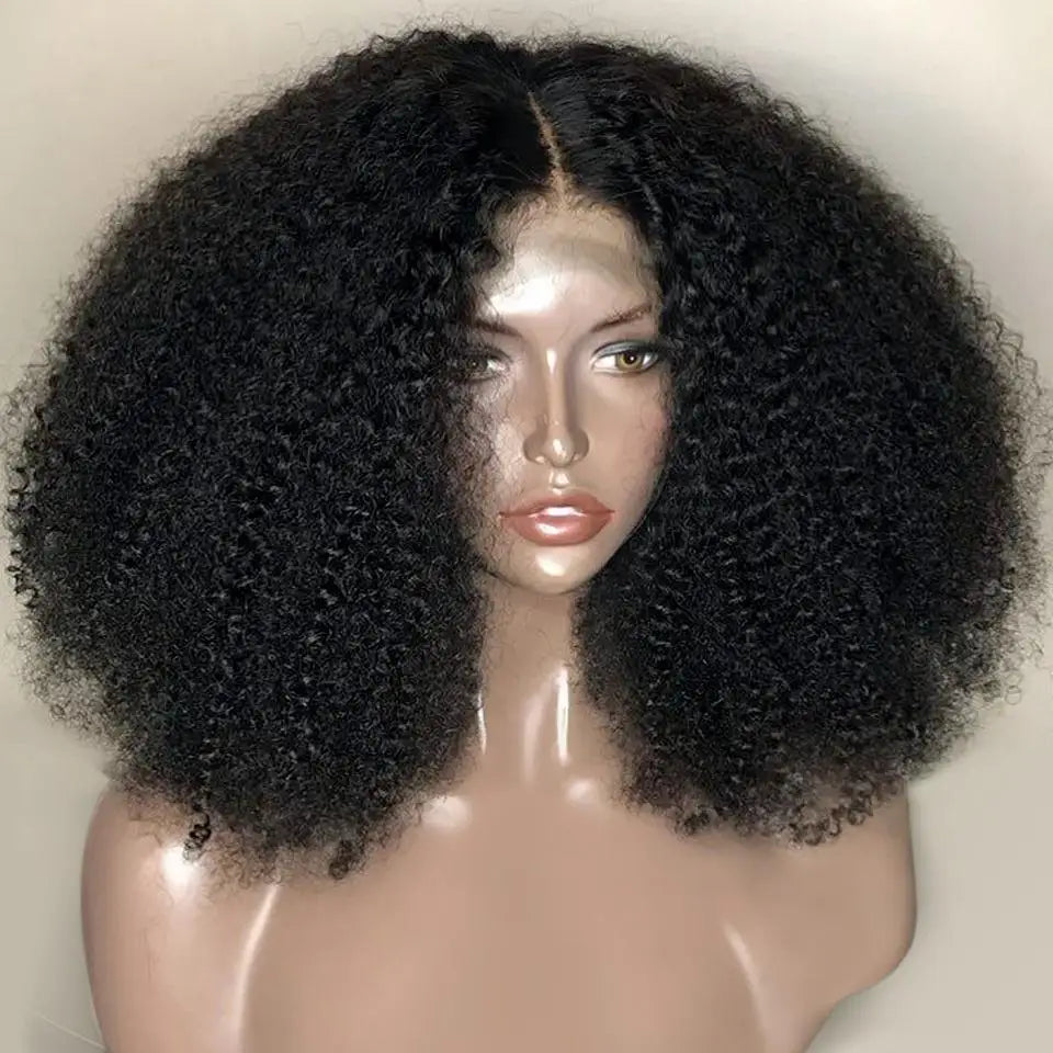 Brazilian Hair Wig for Women 13*4 Swiss Lace Frontal Wigs Afro Kinky Curly Remy Hair Long Curly Wig for Black Women
