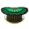 YH 7 Players Half Round High-end Blackjack Poker Table with MDF/Wood/Metal/Stainless Steel Construction for Indoor Casino Use