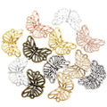 200pcs/bag Charms Lovely Butterfly 6 Color Pendants Making DIY Handmade Tibetan Finding Jewelry D2110