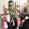 China Custom Luxury Opening Flower Packaging Square Box for Fresh Roses for Valentines Day Free Sample Matt Lamination Embossing
