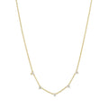 LOZRUNVE 925 Sterling Silver Gold Korean Triple Charm Cable Chain Necklace Choker for Women