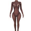 Sexy Drag Queen Mesh Diamond One Piece Bodysuits Exotic Dancewear Stripper Outfit Night Club Rompers Women Rhinestone Jumpsuit
