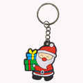 2025  Pvc Christmas Keychains Rubber Christmas Santa Key Chain Christmas Key Ring Gifts Bulk