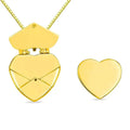 Zhongzhe Jewelry Custom Heart Shape Envelope Necklace Fashion Creative Design Custom DIY Jewelry Pendant Necklaces for Lovers