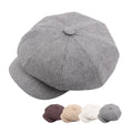 Wholesale Cheap Winter Autumn Plaid Octagonal Flat Beret Newsboy Cap Beret Painter Fashion Hat for Women
