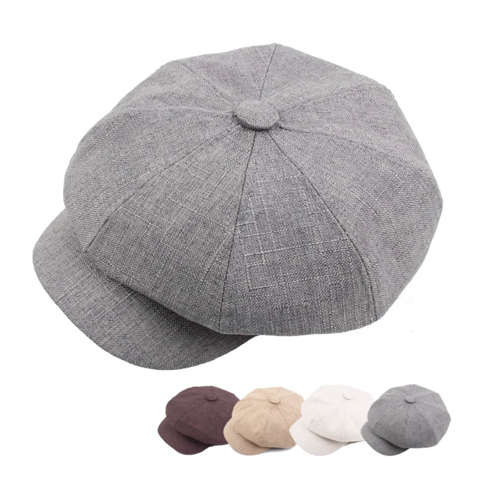 Wholesale Cheap Winter Autumn Plaid Octagonal Flat Beret Newsboy Cap Beret Painter Fashion Hat for Women