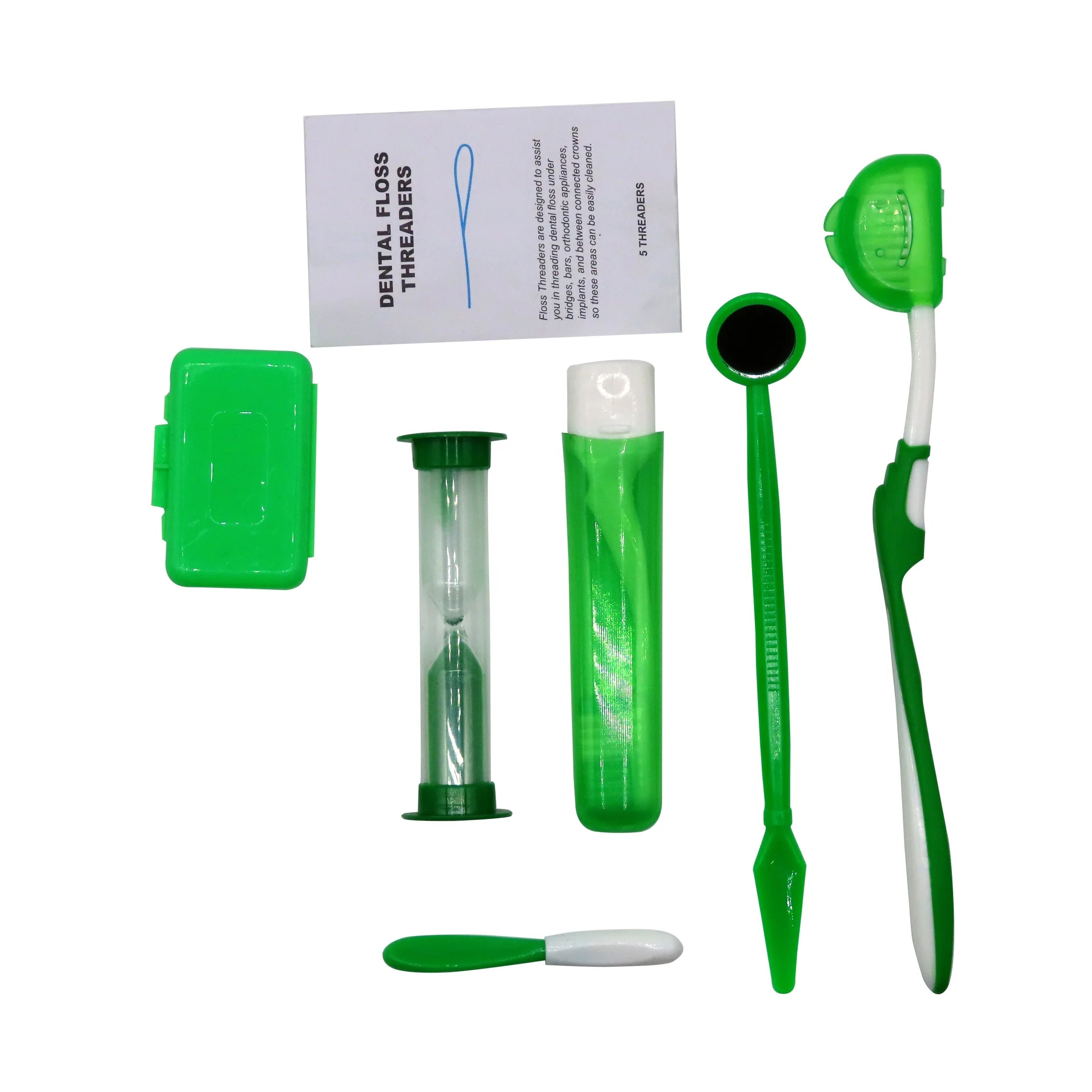 Portable Dental Orthodontic Care Dental Tooth Brush 8 in 1 Ortho Kit Toothbrush Cleaning Kit