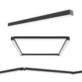 Stock LED Linear Light Pendant Ceiling Mounting 40W 4FT Dimmable 3-CCT Switchable Aluminum Body Office Black Finish CRI>80