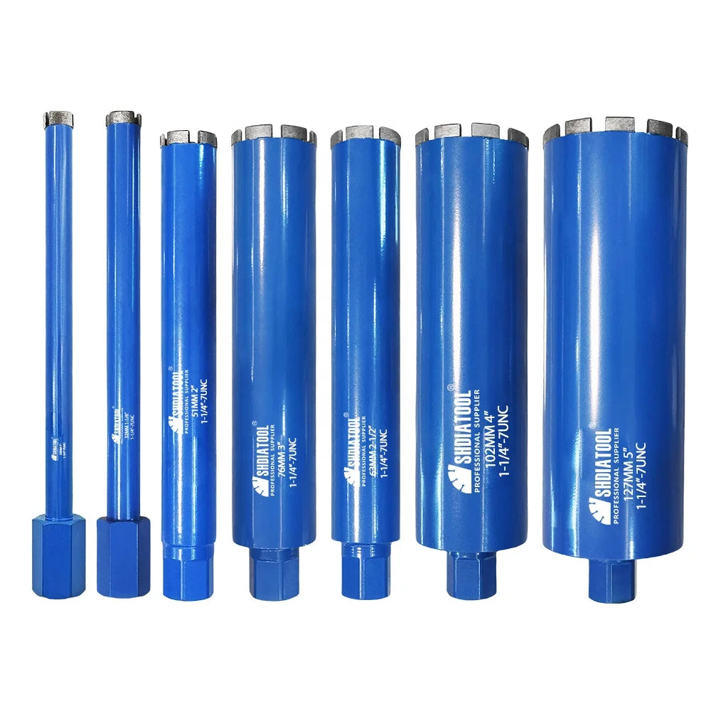 1-1/4"-7 UNC Segment Laser Welded Diamond Core Drill Bits for Reinforced Concrete Stone Brick Wall Hard Rock Holes Drilling