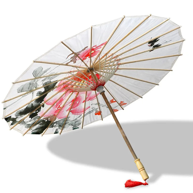 Chinese Vintage DIY Mini Paper Umbrella Female Male Wedding Decor Photo Shoots Parasol Dance Props Pocket Oil Paper Umbrella